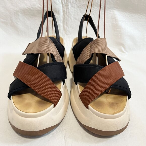 Vagabond sandals Essy EU 39 US womens 9 ankle strap chunky platform brown black - Picture 2 of 14